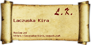 Laczuska Kira névjegykártya